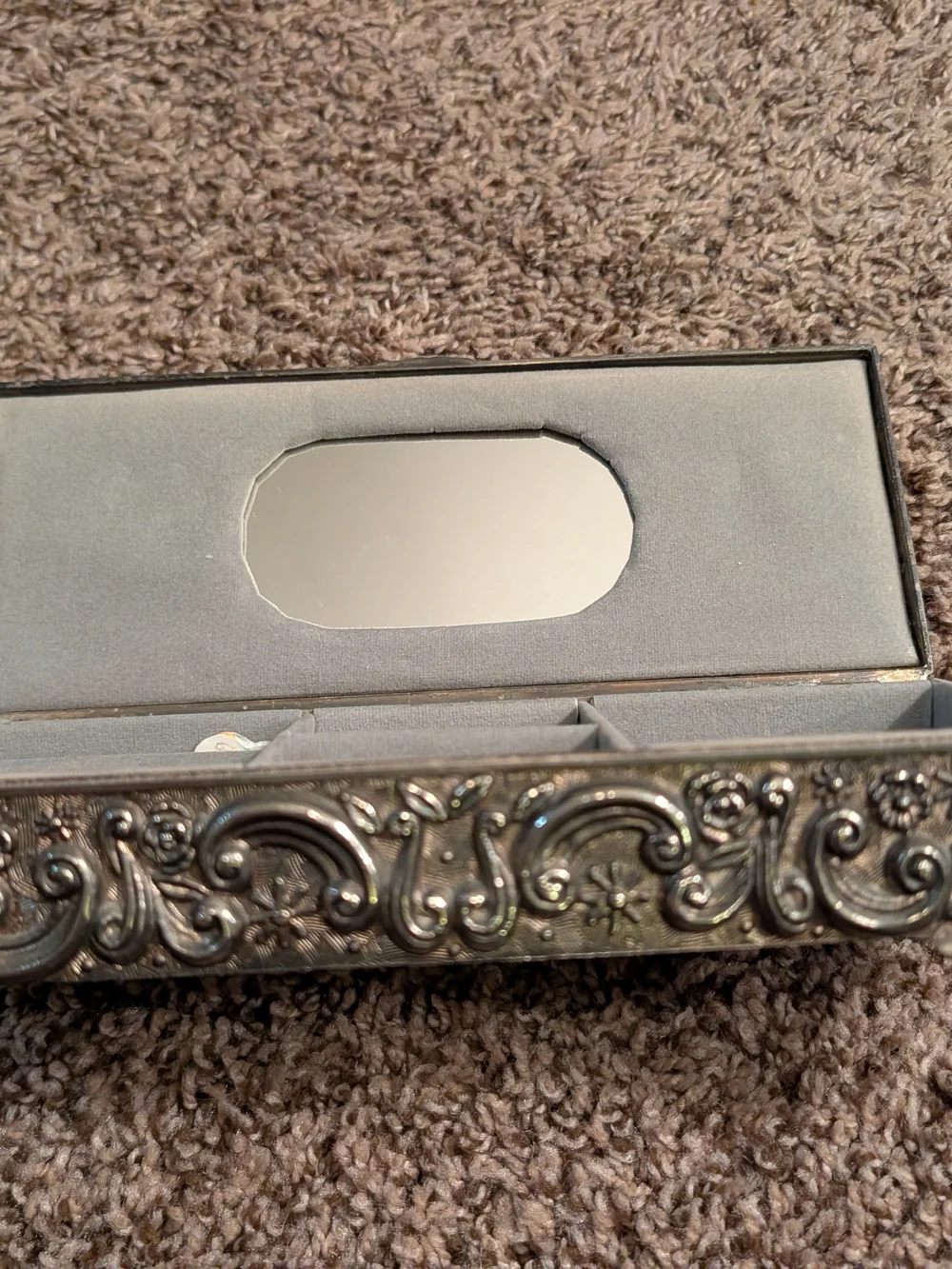 Godinger Ornate Silver Floral Rectangular Trinket Box